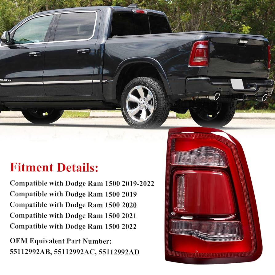 Amazon | vvavv LEDテールライトアセンブリ ダッジ・ラム 1500