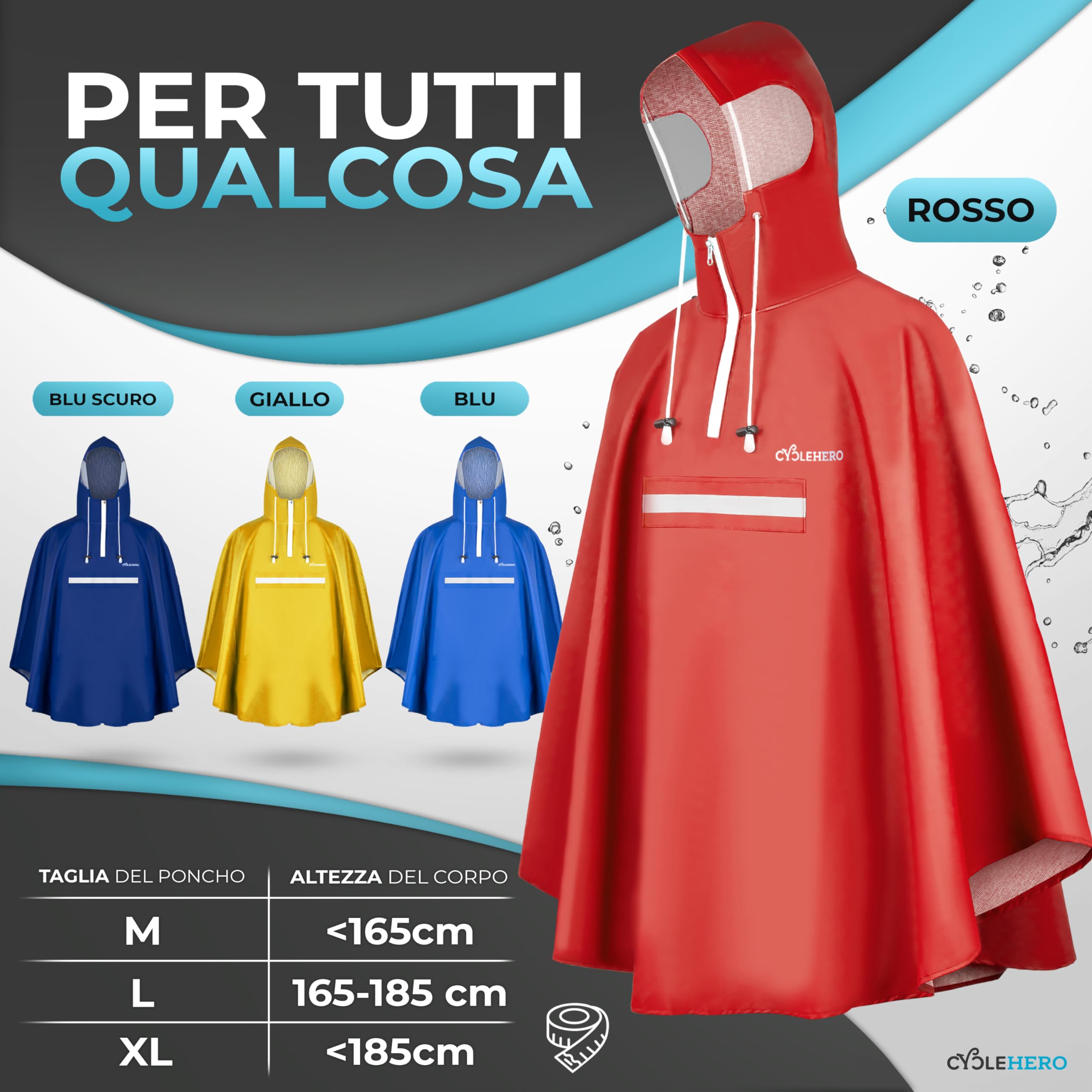 CYCLEHERO Scelta Elegante per Giorni di Pioggia: Poncho e Giacche Antipioggia per Uomo e Donna - Dalla Cerata Classica al Poncho Sichtfenster e Reflektoren, il Testimonio di Qualità e Stile