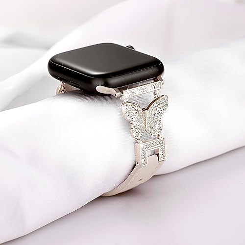 Miniatura 3 de Correa de cuero compatible con Apple Watch para mujer de 1.49, 1.57, 1.61 pulgadas, serie 8, SE, 7, 6, 5, 4, 3, 2, 1, correa clásica de cuero