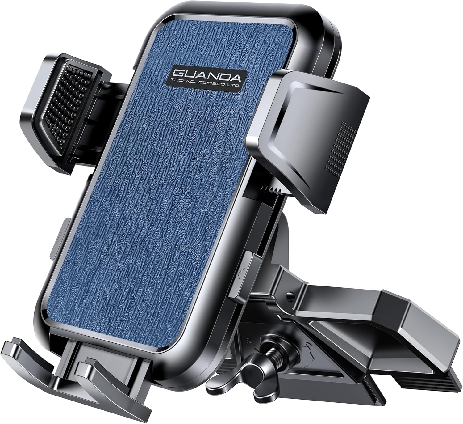 CD Slot Phone Mount, Upgraded Car Phone Holder [Thick Cases Friendly], 360° Adjustable Universal Phone Mount for Car CD Slot Mount for iPhone & Android Cell Phones (Blue)