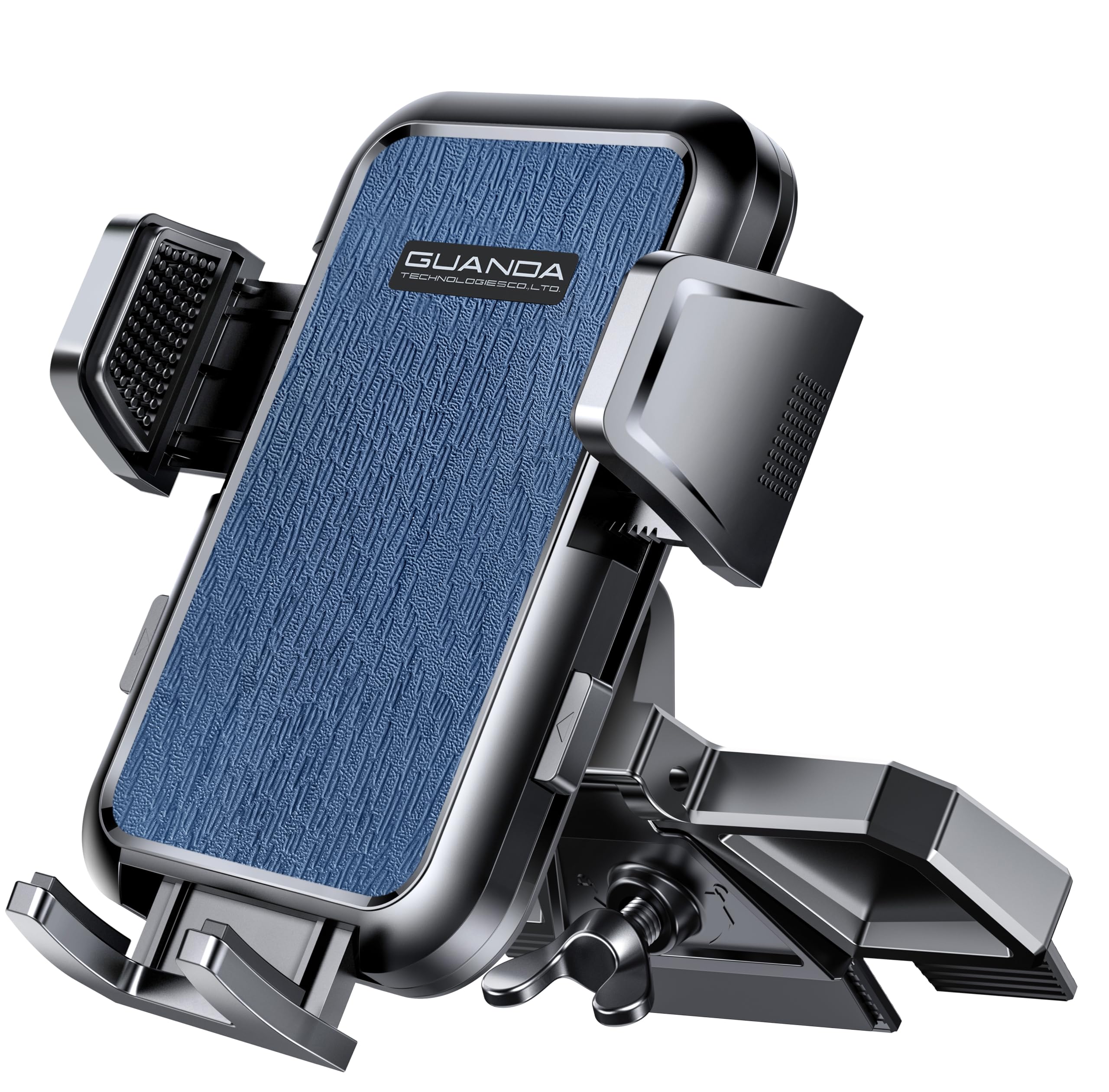 Supporto per telefono CD, supporto per telefono da auto e clip per bocchetta dell'aria [compatibile con custodie spesse], supporto universale regolabile a 360°, per slot CD da auto, per iPhone e