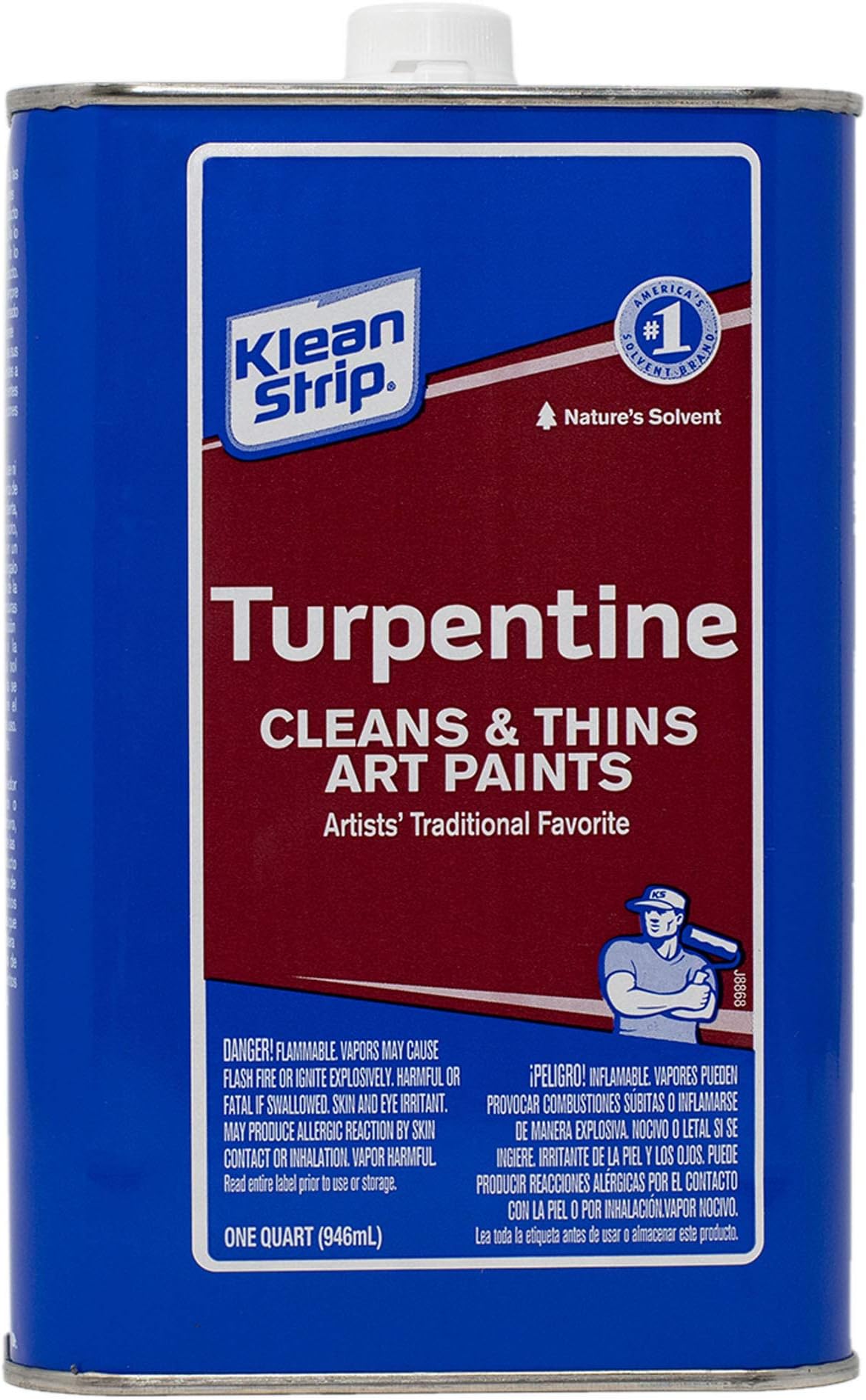 KLEAN-STRIP QGT69 paint thinner, 1-Quart, 32 Fl Oz Cleans & Thins Art Paints