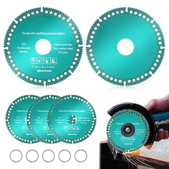 5 Pack Indestructible Disc 2.0 Indestructible Disc for Angle Grinder Cut Everything in Seconds 4 inch Circular Saw Blades for Ceramic Tile Glass Metal Wood CuttingColorGreen