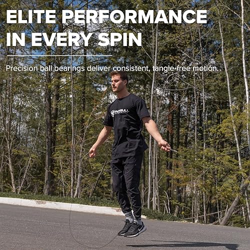 Miniatura 6 de Cuerda de saltar para hombres y mujeres, cuerda de saltar ultrarrápida, de alta velocidad, diseño autobloqueante sin tornillos con asas de aluminio