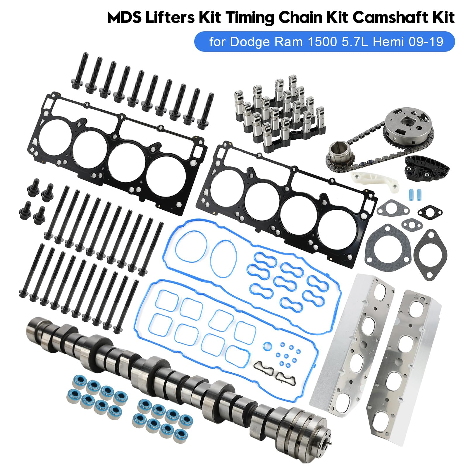Topteng MDS Lifters Kit Timing Chain Kit Nockenwellen Kit Passend für Dodge Ram 1500 5.7L Hemi 09-19