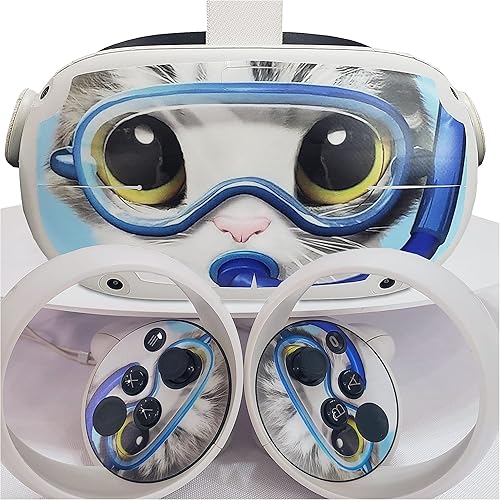 Miniatura 2 de LCHH -Calcomanías de vinilo para auriculares VR, compatibles con Oculus Quest 2, auriculares y controladores de realidad virtual, calcomanía