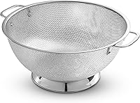 Bellemain 5 Qt Stainless Steel Colander with Handles - 18/8 Pasta Strainer for Kitchen Draining Veggies, Fruit & Pasta