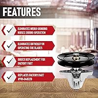 Vista 2 de Conjunto de husillo de repuesto con polea - Compatible con cortacéspedes MTD, Troy-Bilt y Cub Cadet de cubierta de 42 pulgadas - Reemplaza