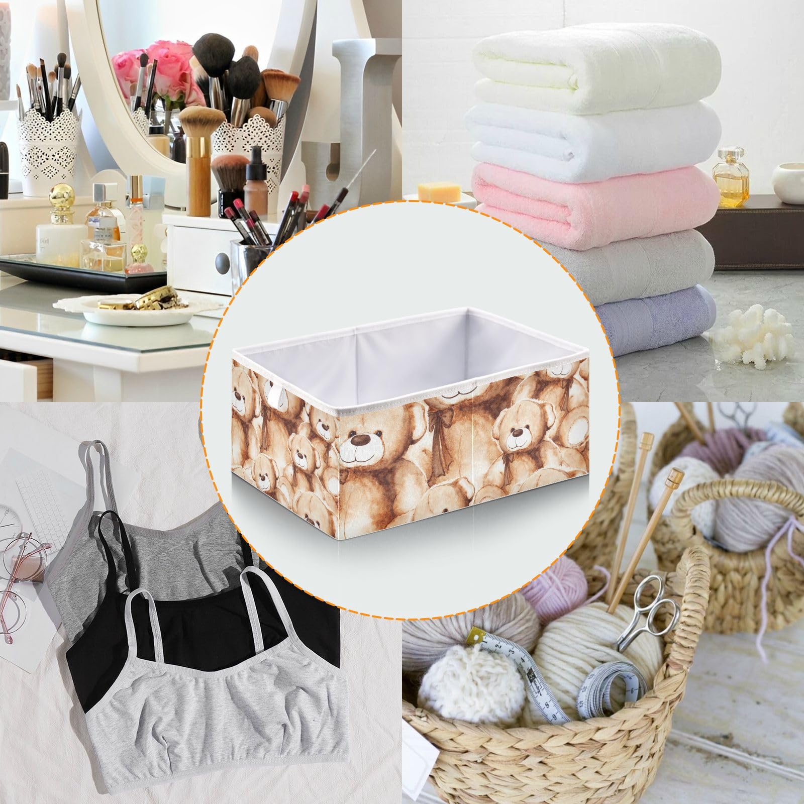 Cesta De Almacenamiento De Peluche - Organizador Bonito Para Dormitorio, Juguetes, Cosméticos