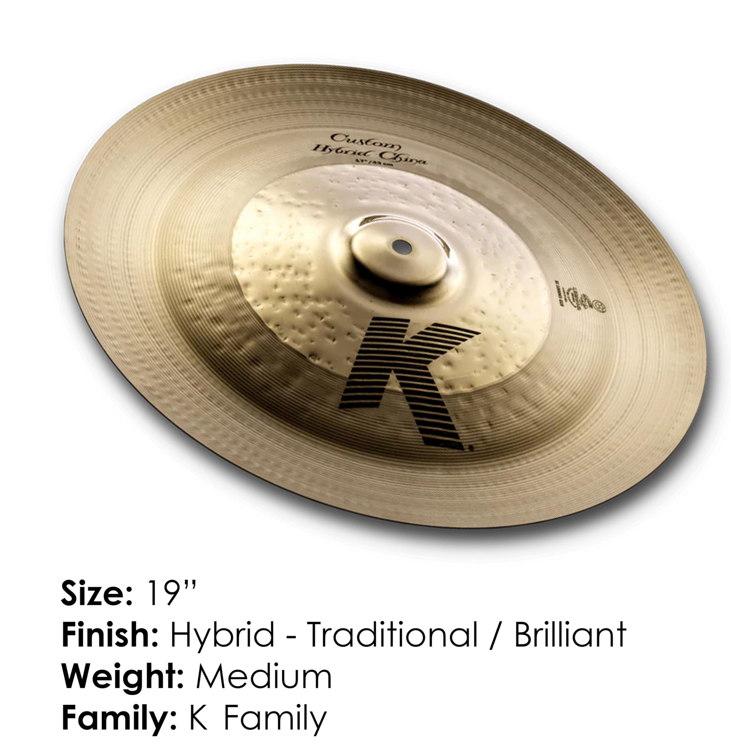 Zildjian K Custom Series - 19" Hybrid China Cymbal