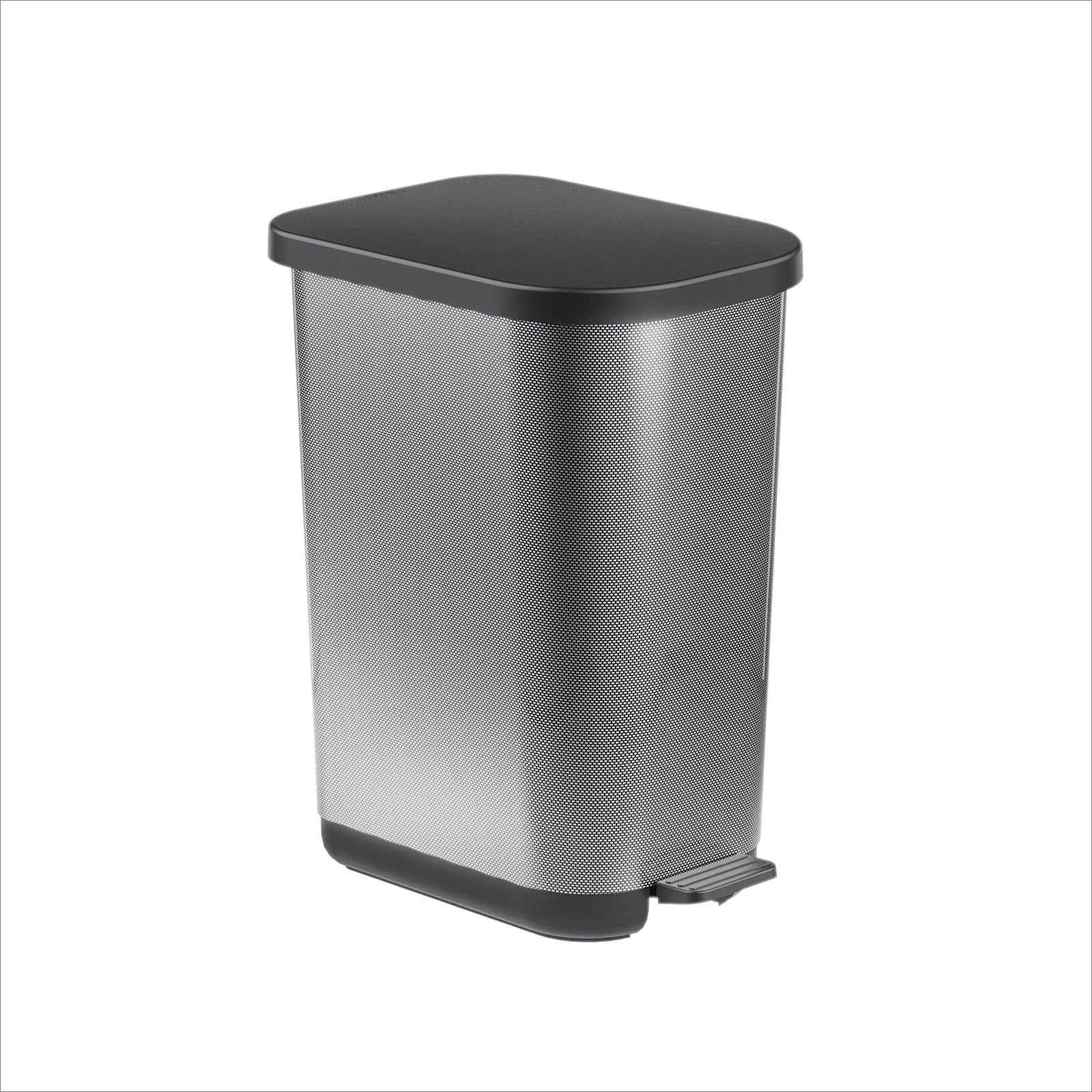Rotho, Twist, Afvalbak 25l met deksel, Kunststof (PP gerecycled) BPA-vrij, blauw, 25l (33,3 x 25,2 x 47,6 cm