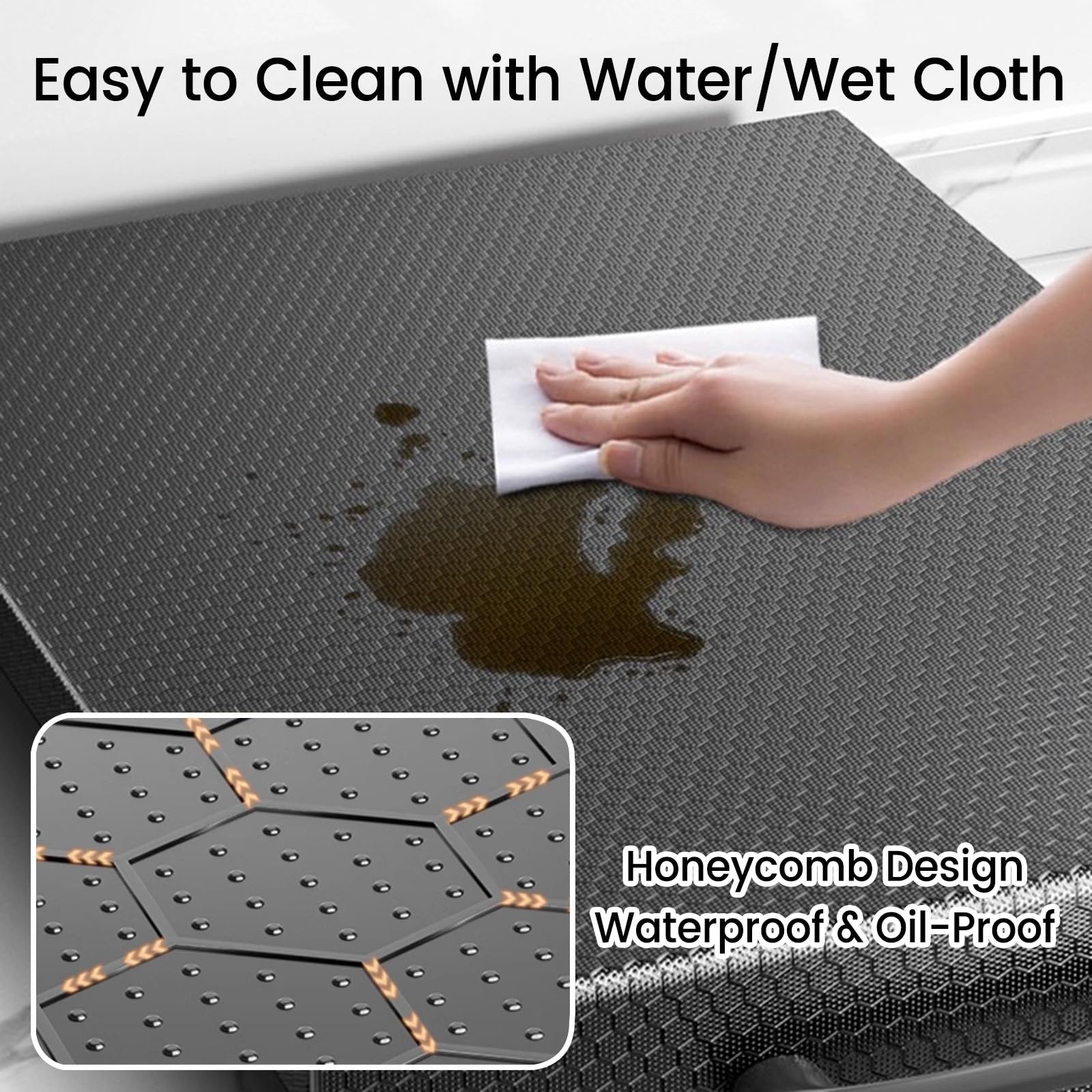 JYHHCYS Tapa encimera Gas Cubiertas para Hornillas De Gas Negras, Tablero Metálico para Cubrir Hornillas De Gas, Resistentes Al Calor, para Ampliar El Espacio De La Cocina(40x50x7cm)