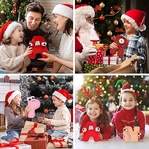 Vista 5 de Ronglis Alphabet Lore Felpa, 26 piezas de juguetes de peluche del alfabeto para niños y adultos, divertida figura de peluche del alfabeto como