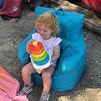 Vista 2 de Factory Direct Partners 13303-AQ Cali Little Bear Sack - Puf, tela Oxford recubierta resistente a la suciedad, color aguamarina (paquete de 2)