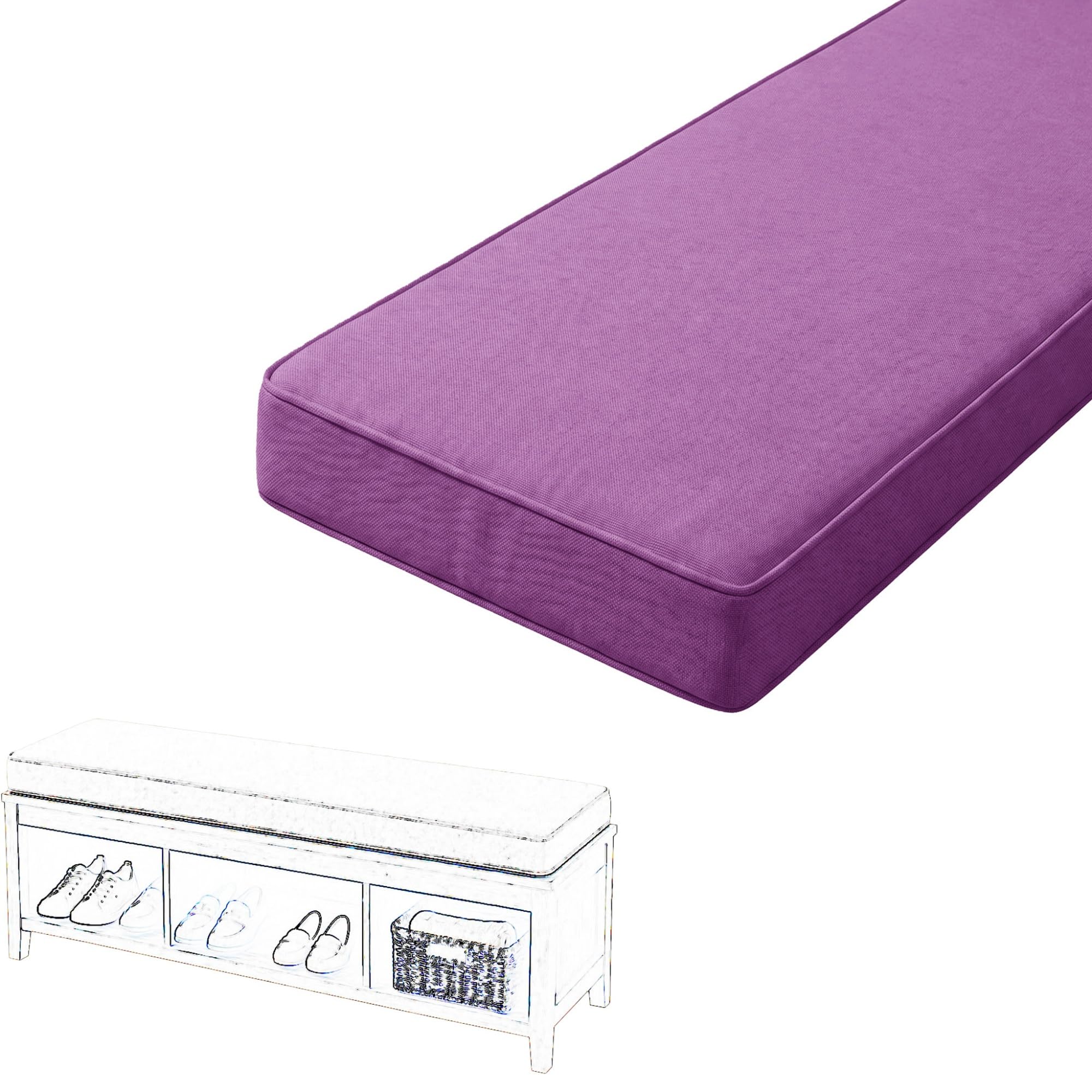 Bench Cushion Outdoor/Indoor Furniture 48/36/60/40 inch Shoe Seat Cushion