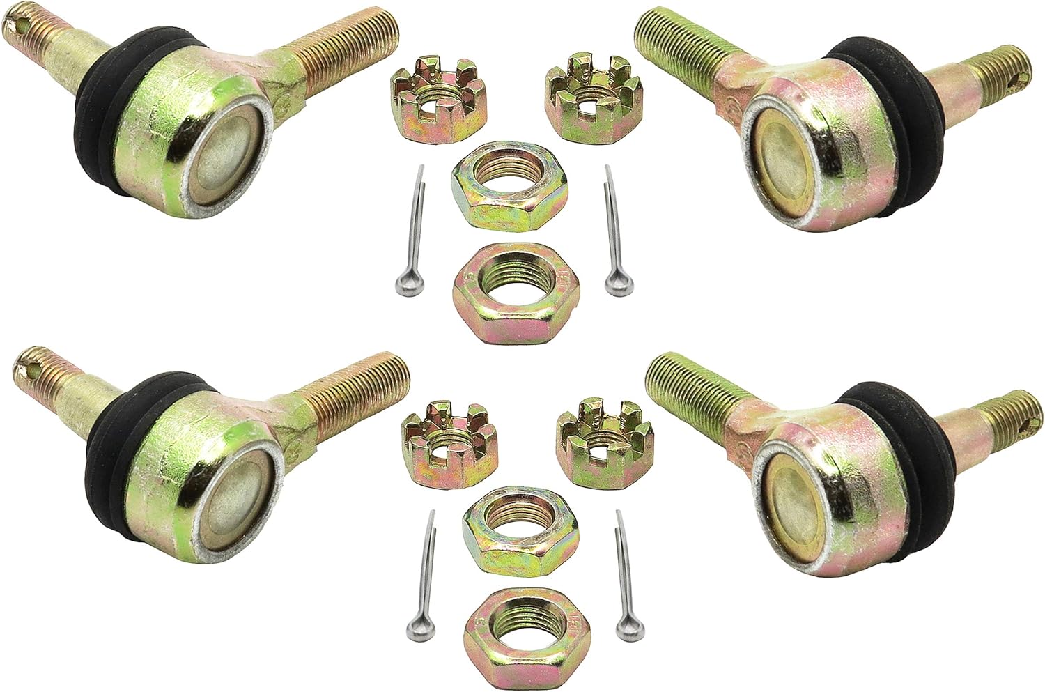 Two Sets Of Tie Rod End Kit Compatible With Yamaha Warrior 350 YFM350 X 1997-2004