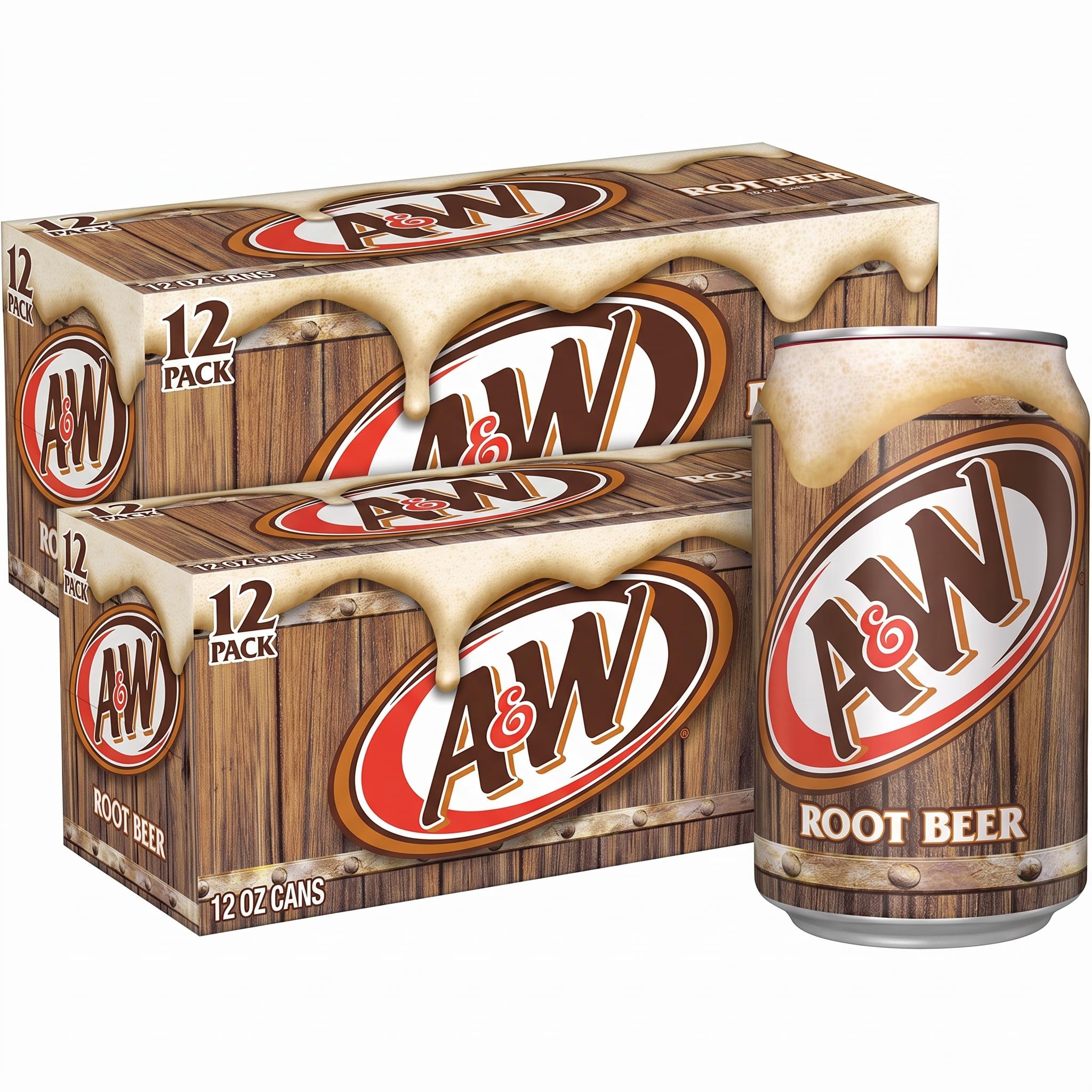 Amazon.com : A&W Root Beer Cans | 12 fl. oz. | 12 Pack | Pack of 2