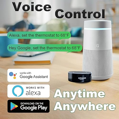 Miniatura 4 de MAXKOSKO Termostato inteligente WiFi para sistema eléctrico de calentamiento de pisos con pantalla LED táctil, fácil conexión y ahorro de energía,