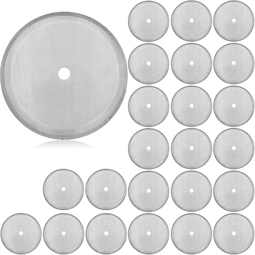 Boao Paquete de 24 filtros de prensa francesa de repuesto para cafetería de malla para café francés, de acero inoxidable de 4 pulgadas,