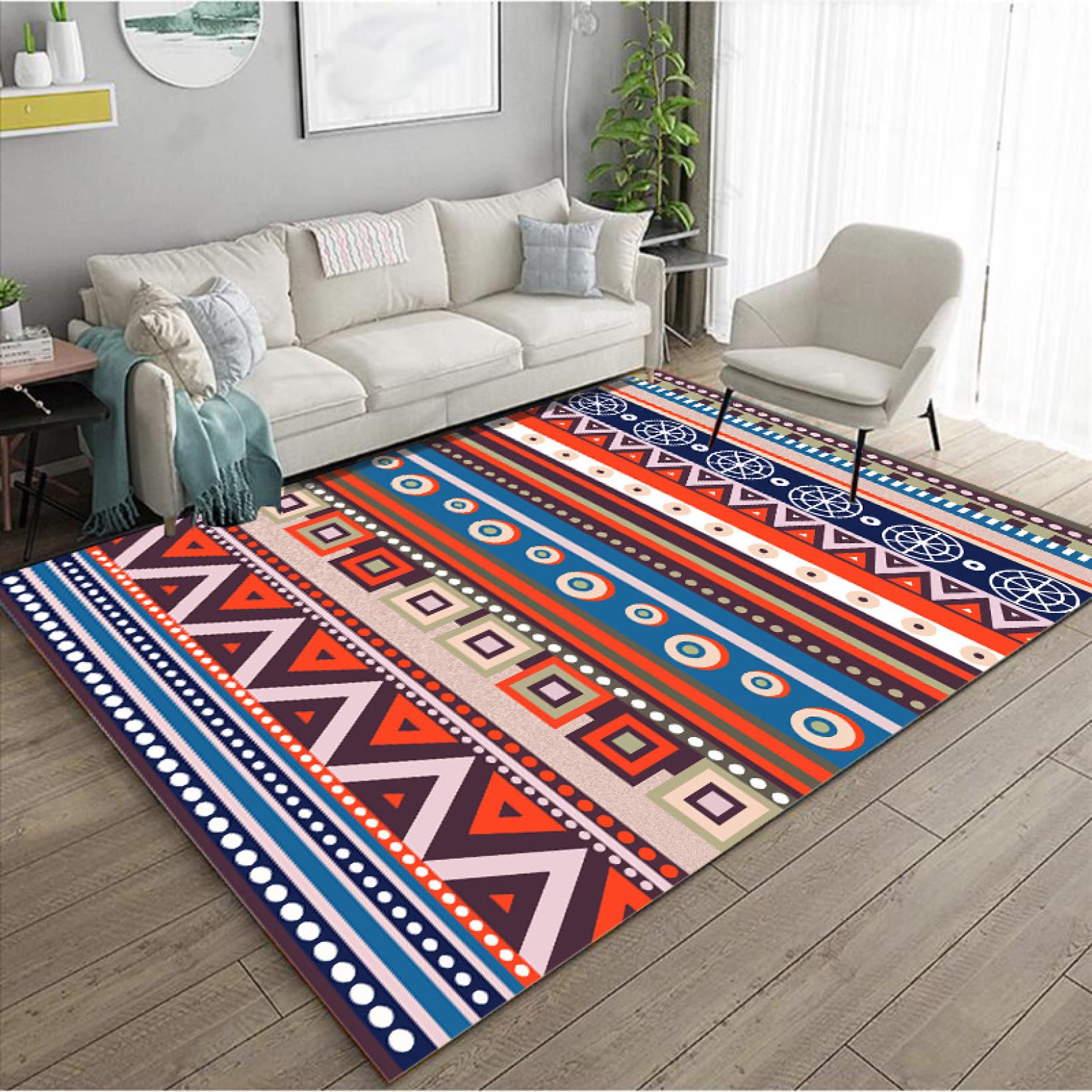 Amazon｜民族柄 ラグ ラグマット アンティーク風 カーペット