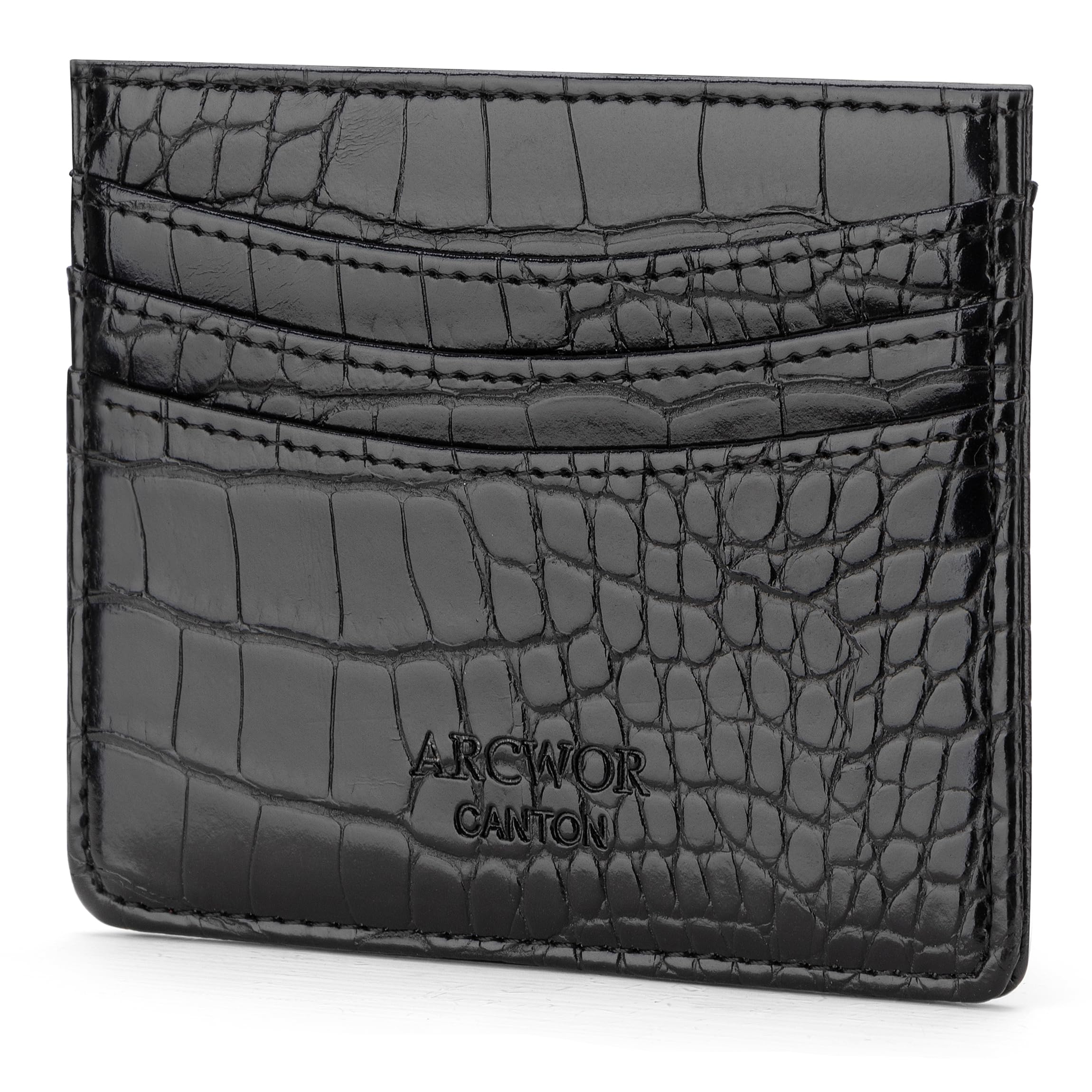 ARCWOR Slim Wallet Minimalist Front Pocket RFID Blocking Men and Women Leather Wallets