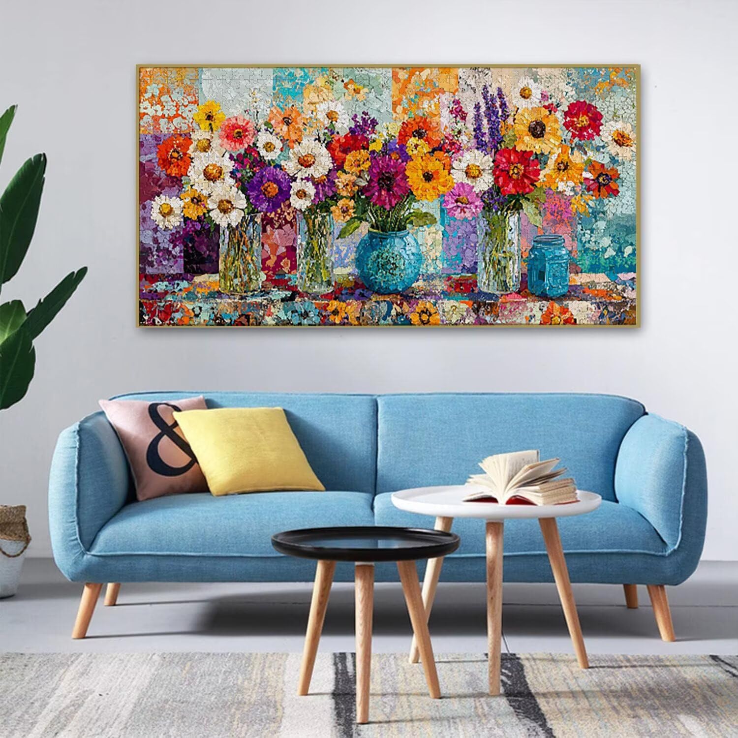Puzzle dla dorosłych, 1100 obrazów kwiatów, 1100 puzzli dla dorosłych, gra edukacyjna, 87 x 42 cm, odpowiednie do dekompresji i dekoracji ścian, prezenty puzzle g-513