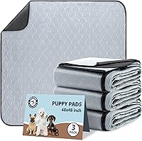 Vista 14 de Almohadillas lavables para orina de perros, 34 x 36 pulgadas, reutilizables, con absorción rápida, impermeables y reutilizables para orina de parto