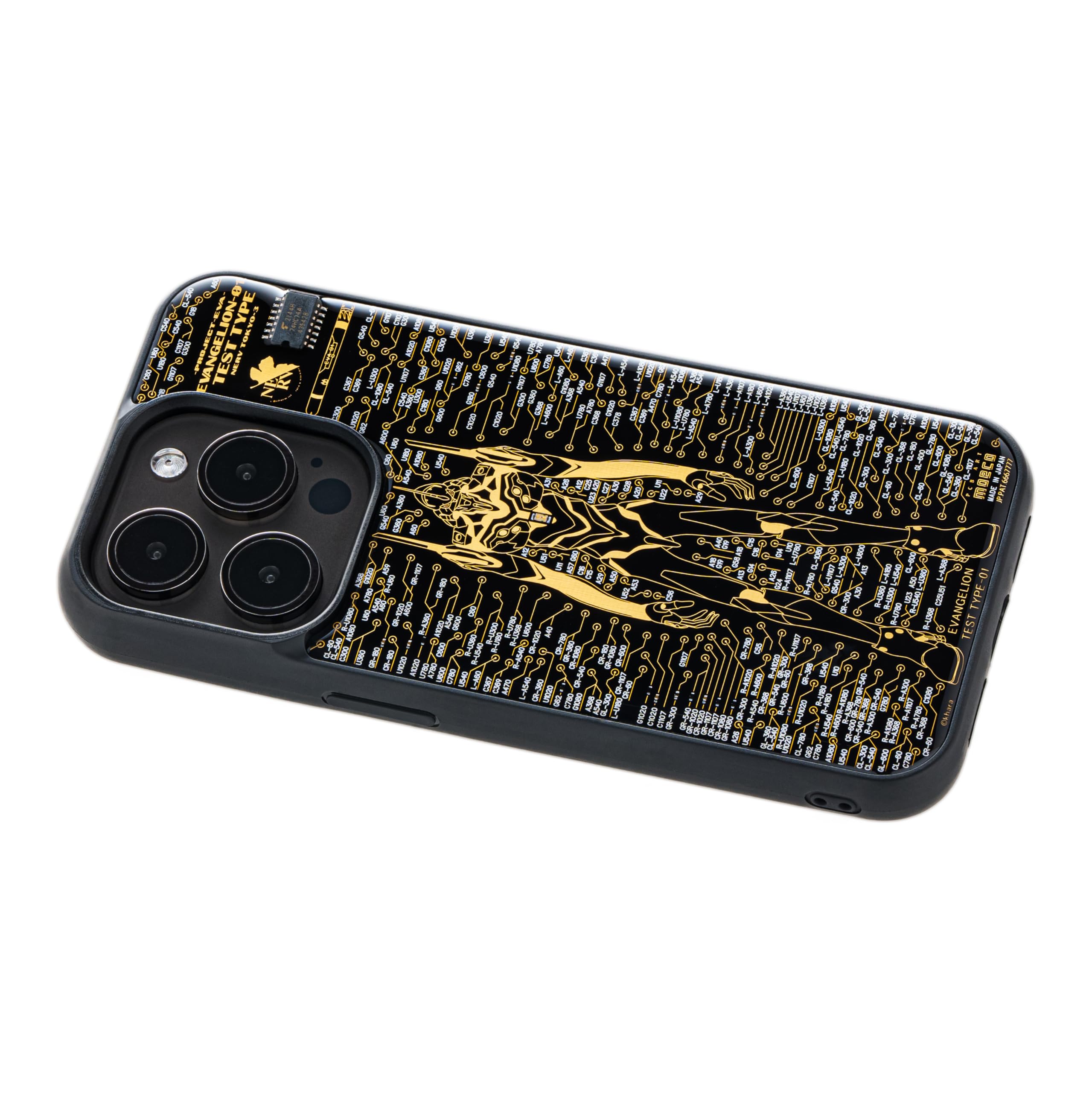 Amazon.co.jp: FLASH EVA01 基板アート iPhone 15 Pro ケース 黒