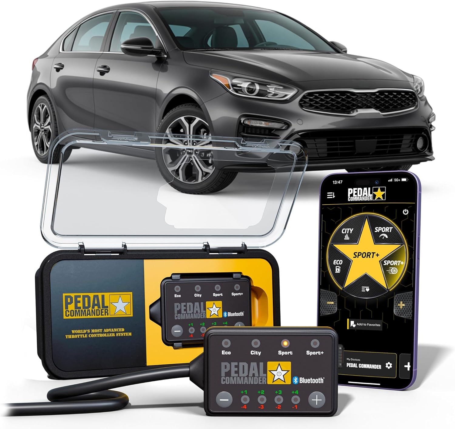 PEDAL COMMANDER for Kia Forte 2014-2018 Throttle Response Controller - 36 Driving Settings, Anti-Theft, App Control, Throttle Controller Performance Parts, Forte Accessories