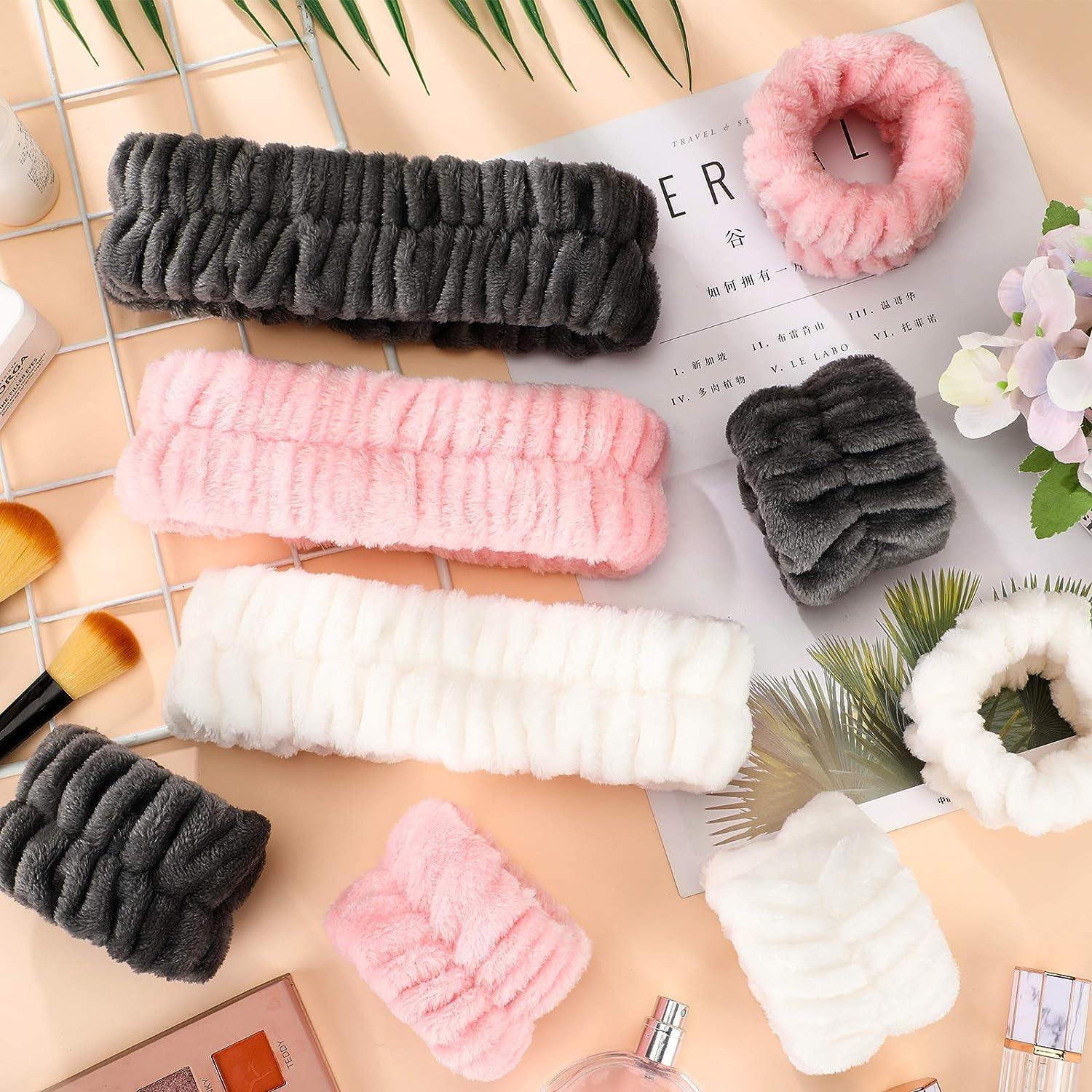 diversa Women Headbands For Women Makeup Headband for Washing Face Elastic Headbands for Women Cute Spa Headbands (Multicolour, Pack of 2 Pcs) - Only Headbands-picture-40