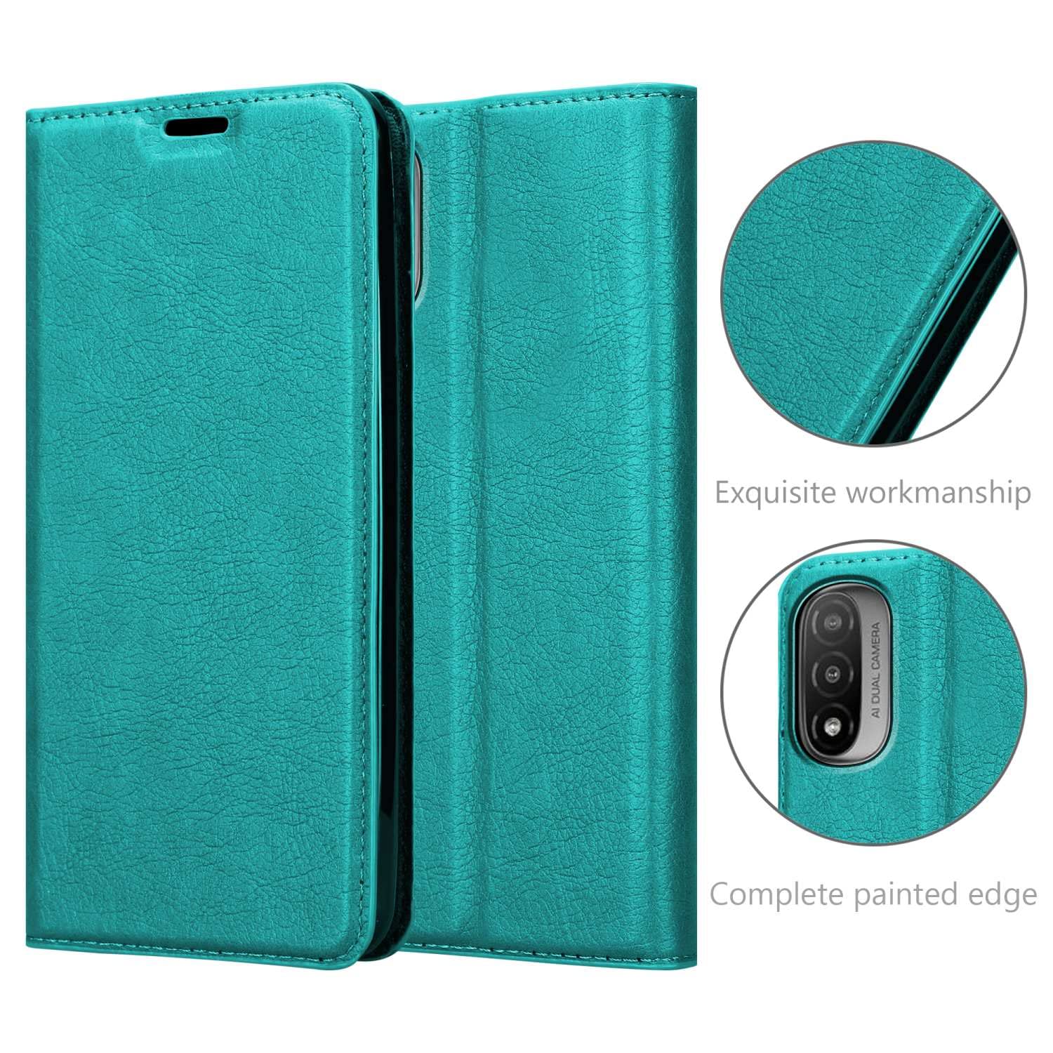 Phernykas Cover per Motorola Moto Edge 60 Pro Libro Pelle Portafoglio, [Porta Carte] [Magnetica] Premium PU Flip Wallet Custodia Cellulare Protection per Moto Edge 60 Pro Leather Case, Blu-verde