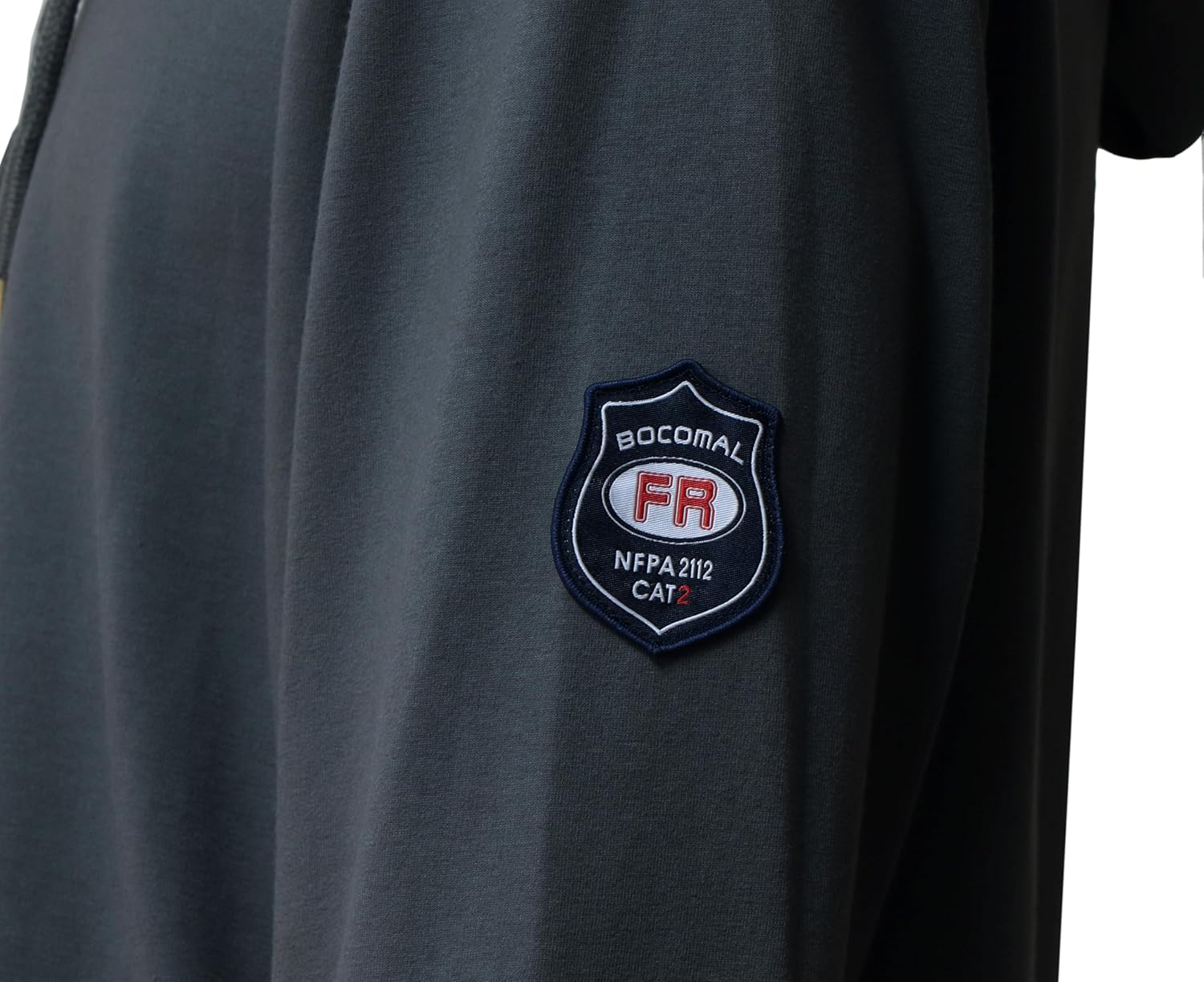 BOCOMAL FR Hoodies Zipper Front for Summer 7.5oz Lightweight Cotton Flame Resistant Sweatshirt（Non Fleece） - Image 4