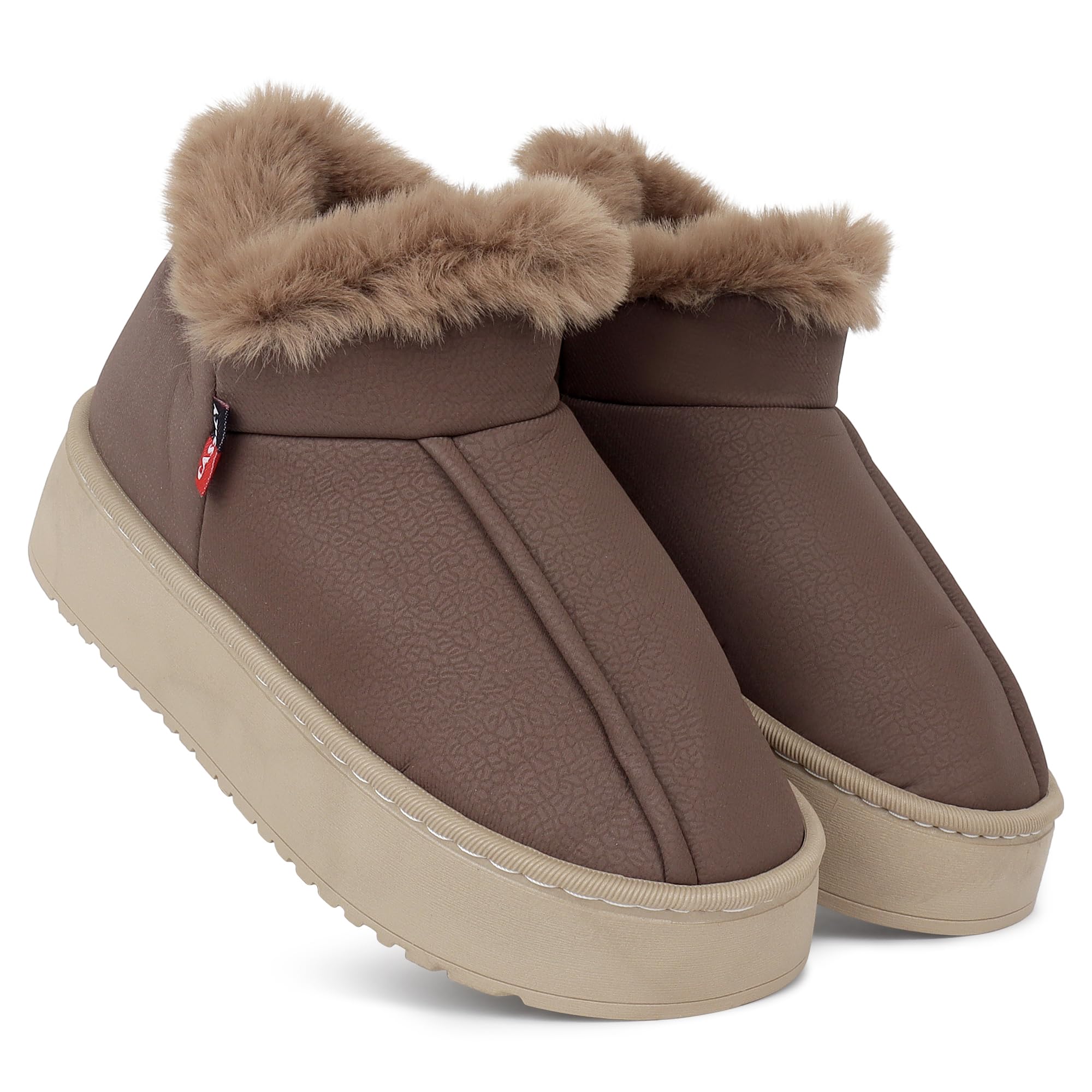 Comfortable Indoor/Outdoor Winter Fur Snow Boot |Womens Slip on Thick Sole Shoes