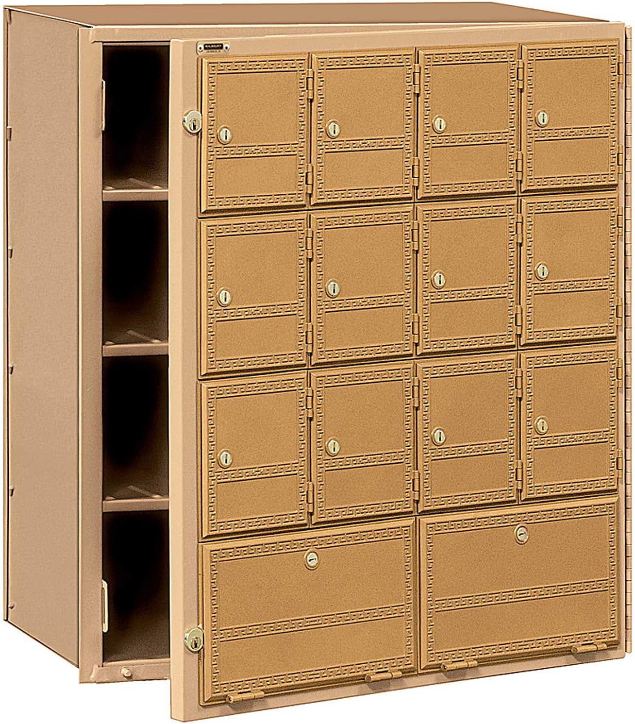Salsbury Industries 2114FL Americana Mailbox, 14 Doors, Front Loading, Aluminum