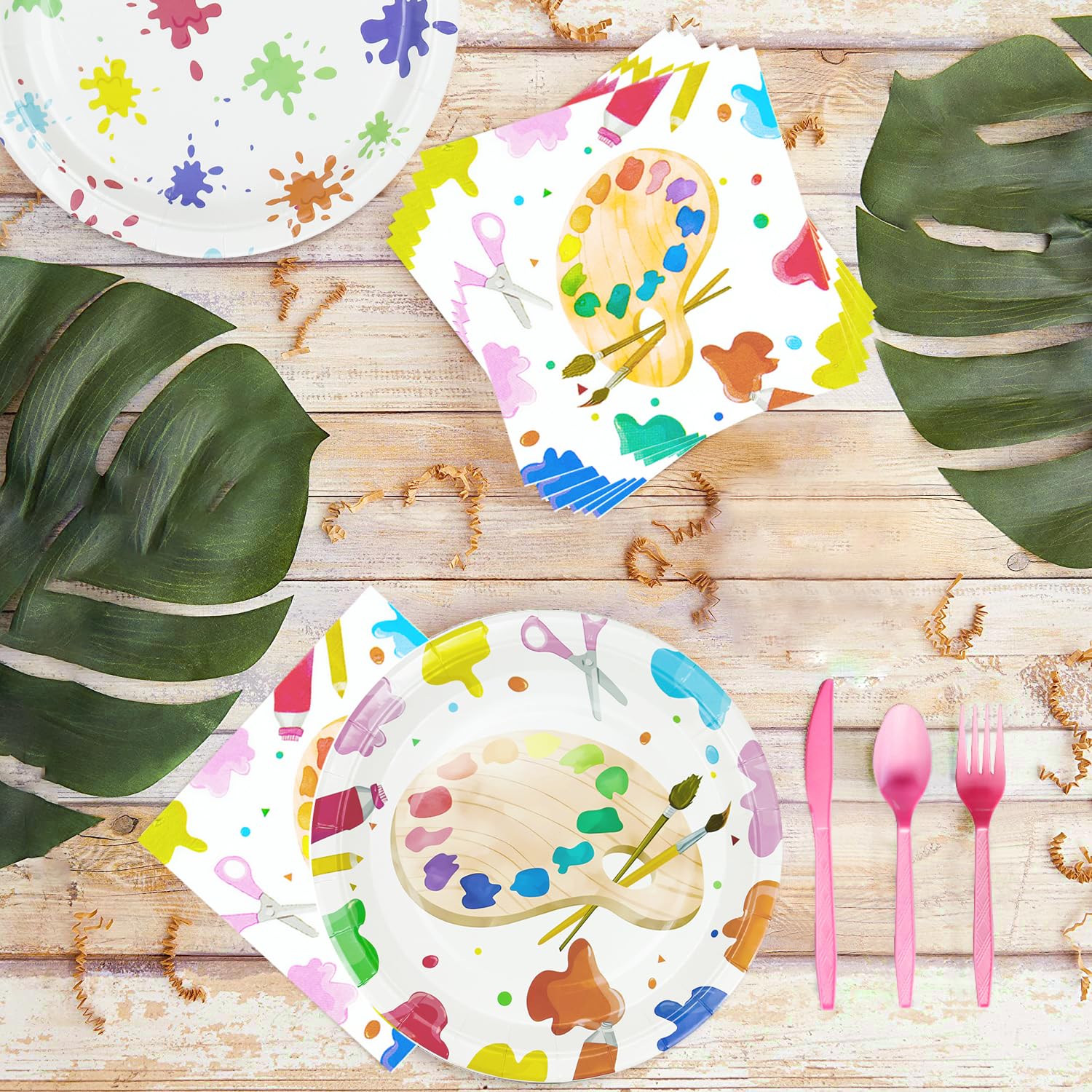 Art Paint Party Supplies - Dinnerware & Decorations -3 Art Paint Party Supplies - Dinnerware & Decorations -3