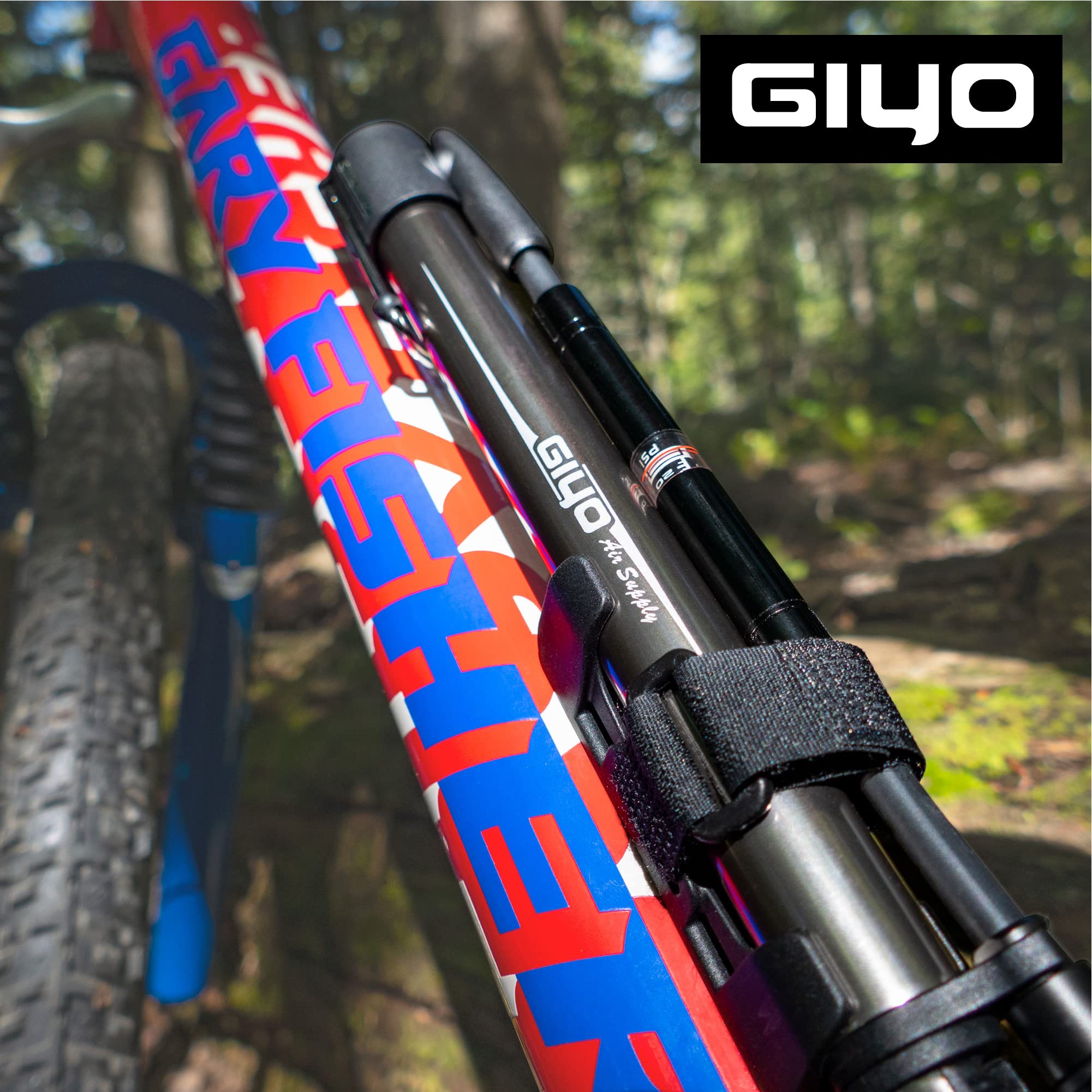 GIYO GM741 Hochpräzise Fahrradpumpe mit Manometer – Tragbare Standpumpe, langlebig & leicht für Mountainbikes & Rennräder, 140 PSI, universelle Ventilkompatibilität