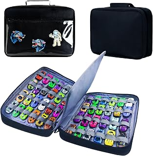 48 Slots Toy Cars Storage Case Compatible with Hot Wheels, Hotwheels Carrying Case forMatchbox Cars,Mini Toys.Hot Wheels Storage (Black Bag Only)