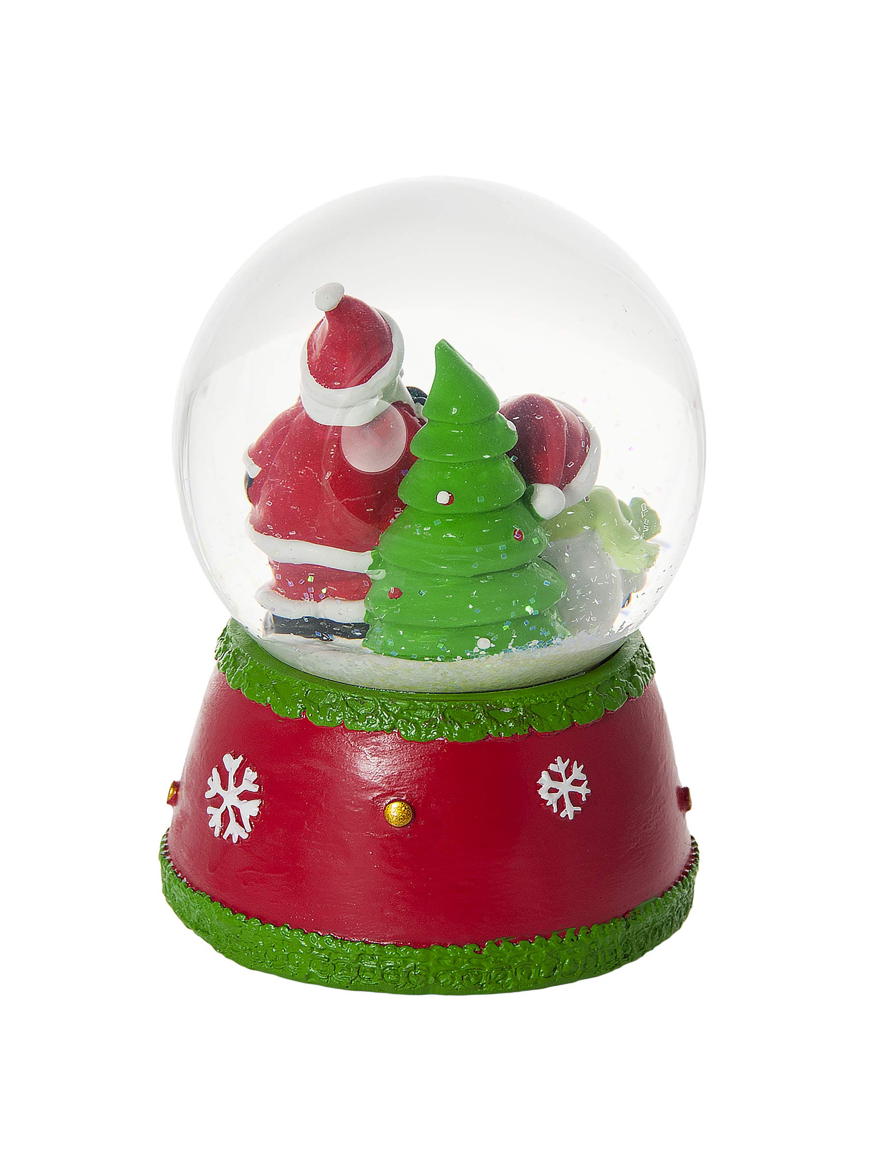 Mousehouse Gifts Palla di Neve Globo di Neve di Natale Babbo Natale e Pupazzo di Neve