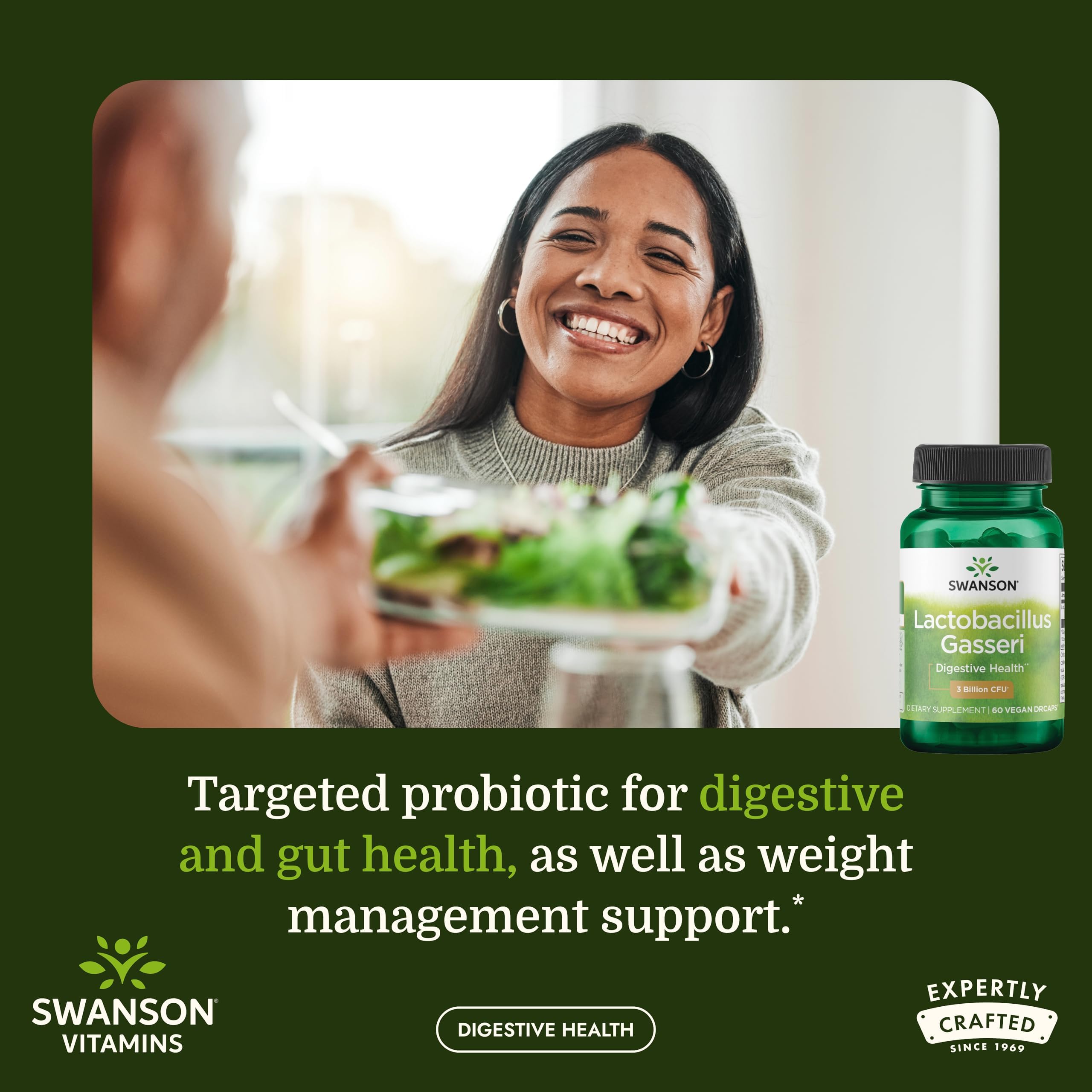 Swanson Lactobacillus Gasseri Probiotic for Adults, 60 Vegan Capsules — Amazon image 2