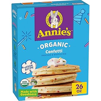 Annie's Organic Pancake and Waffle Mix, Confetti, Vegan Recipe, 26 oz