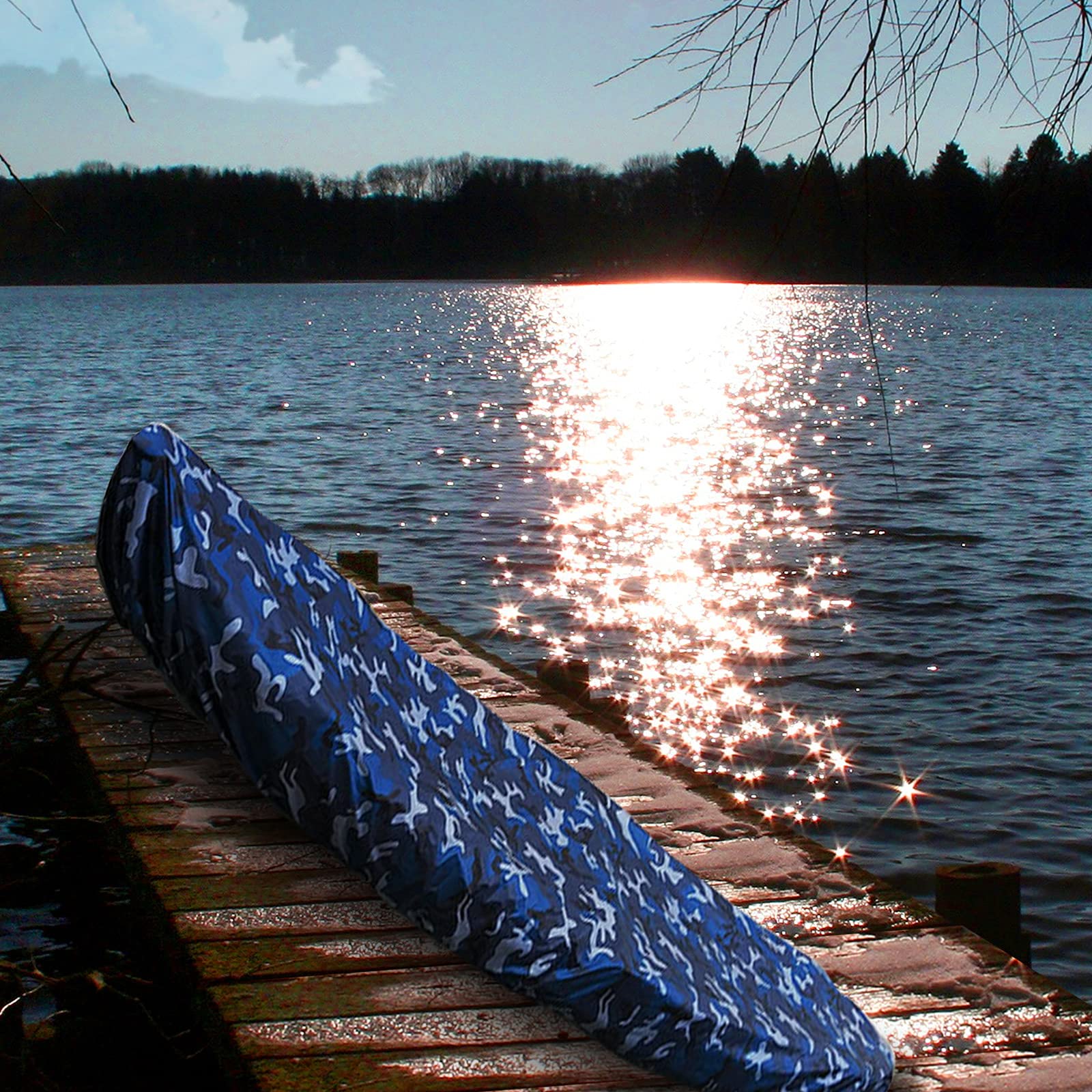 Kajak Abdeckung M 380cm - Wasserdichte Bootsplane Mit UV Schutz Für Schlauchboote