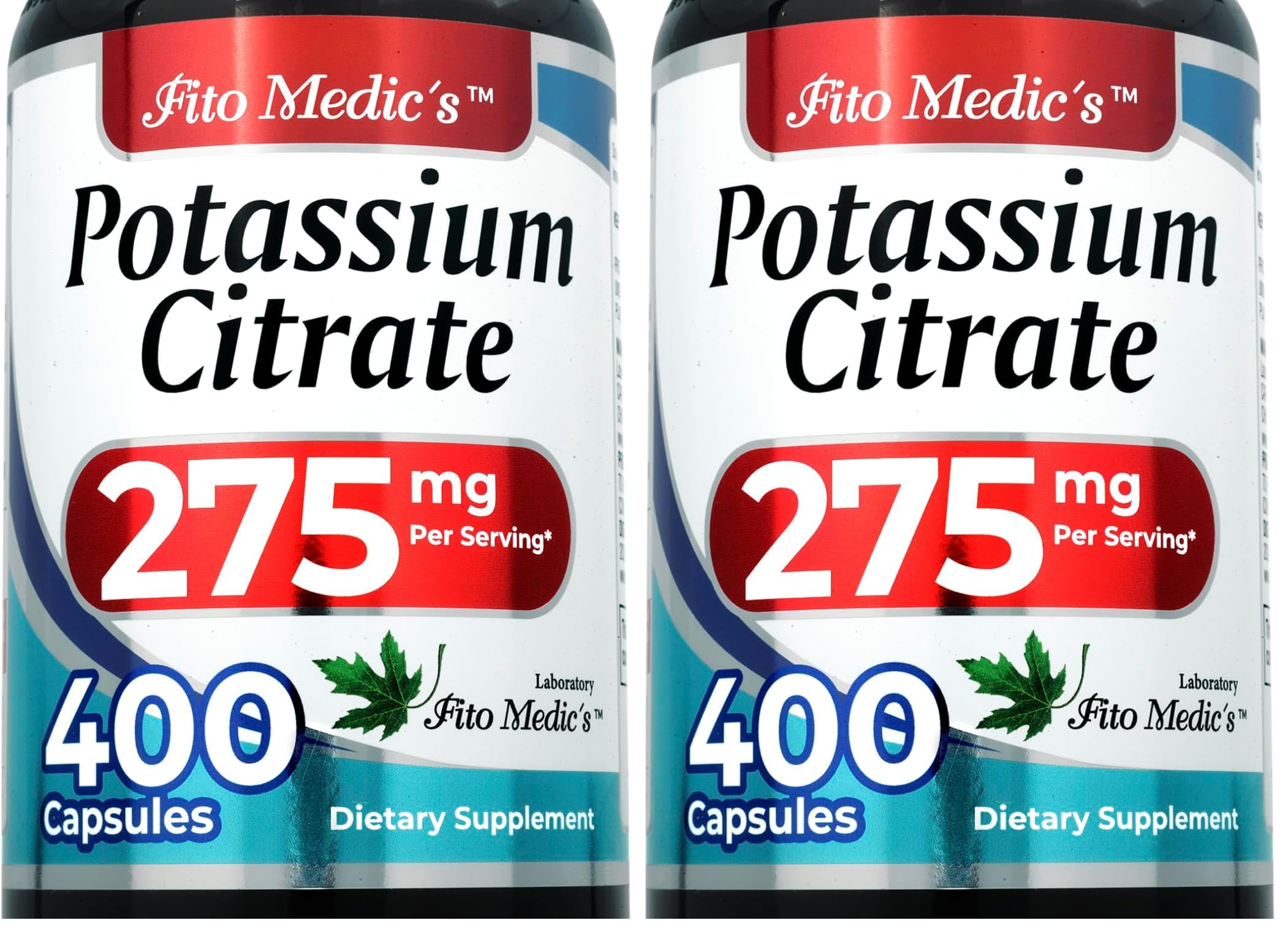 Lab | Potassium Citrate |400 Capsules |275 mg| Potassium Supplement | Potassium | Concentrate Extract | Potassium Pills | Ultra high Absorption. (Pack of 2) 400 Count (Pack of 2)
