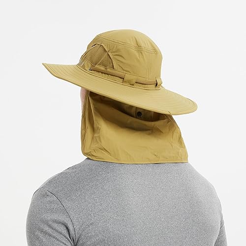 Miniatura 3 de Jemez - Sombrero de ala ancha con solapa para el cuello, protección solar UPF 50+, transpirable, para pesca, senderismo