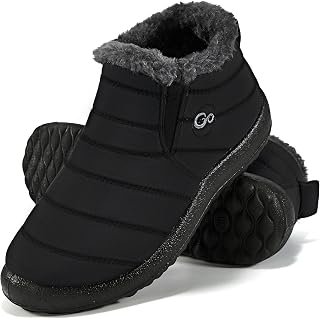 Alicegana Women's Waterproof Snow Boots Winter Fur Lined Ankle Booties Slip-On Lightweight Comfortable Warm