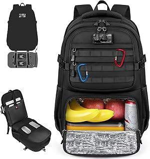 Lunch Backpack for Men & Women 17.3 Inch Laptop Backpack with USB Charging Port Waterproof Tactical Work Backpack with Ins...