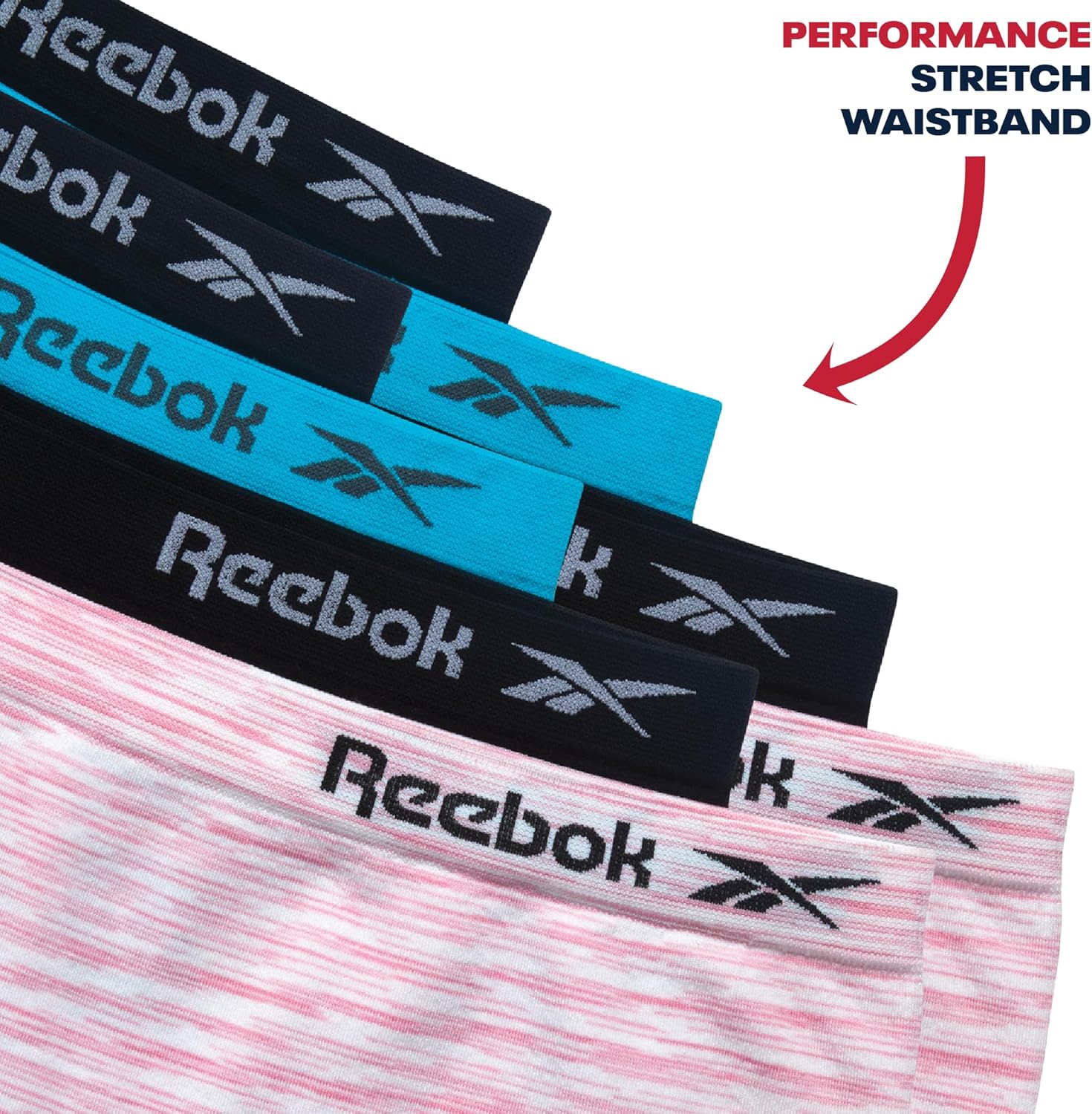 Reebok Girls Boyshorts Underwear - 8 Pack Breathable Soft Seamless Boyshort Panties for Girls Underwear (Sizes: 6-16)