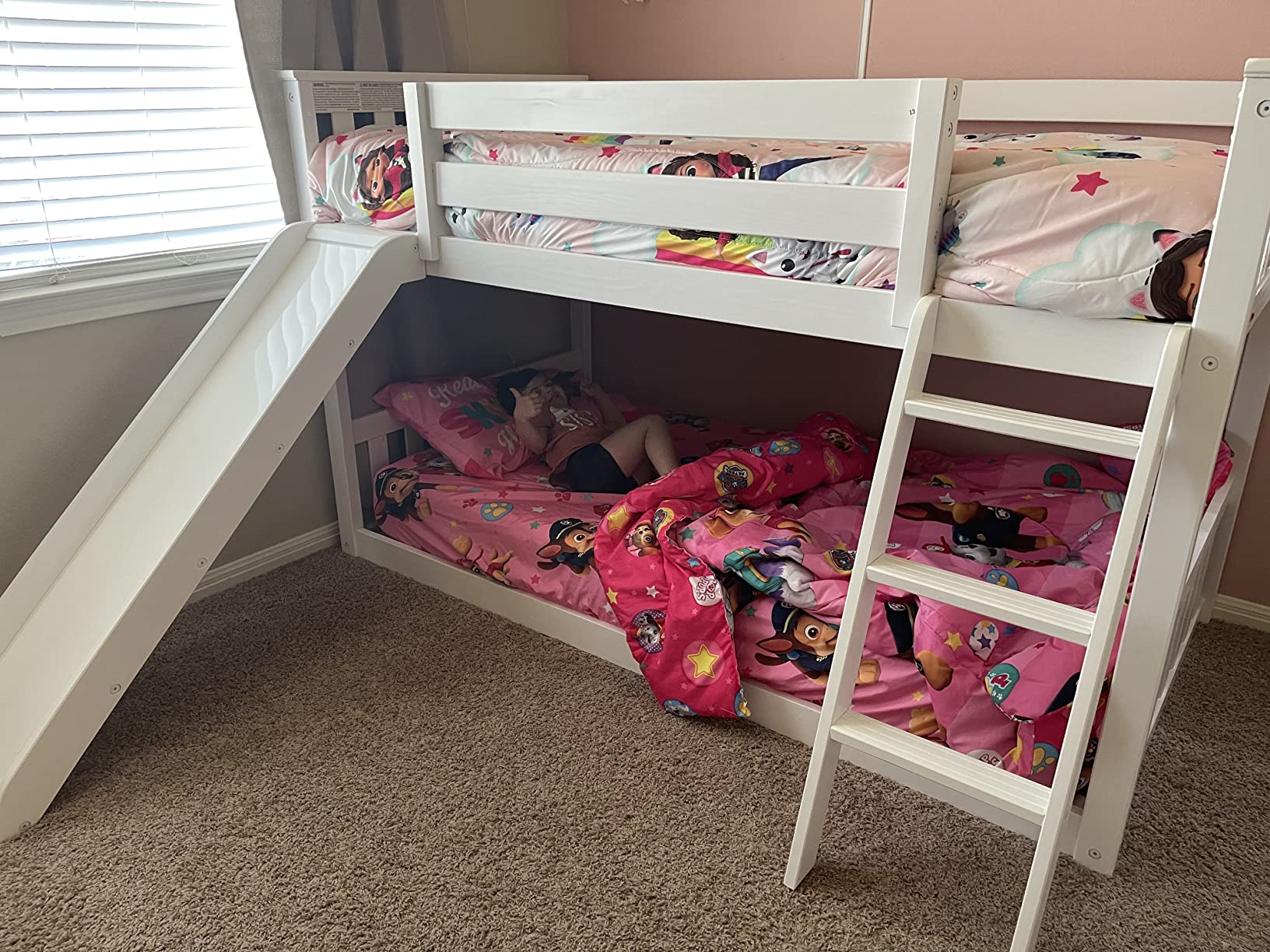41/mo Finance Max & Lily Low Bunk Bed, TwinOverTwin Wood Bed Frame