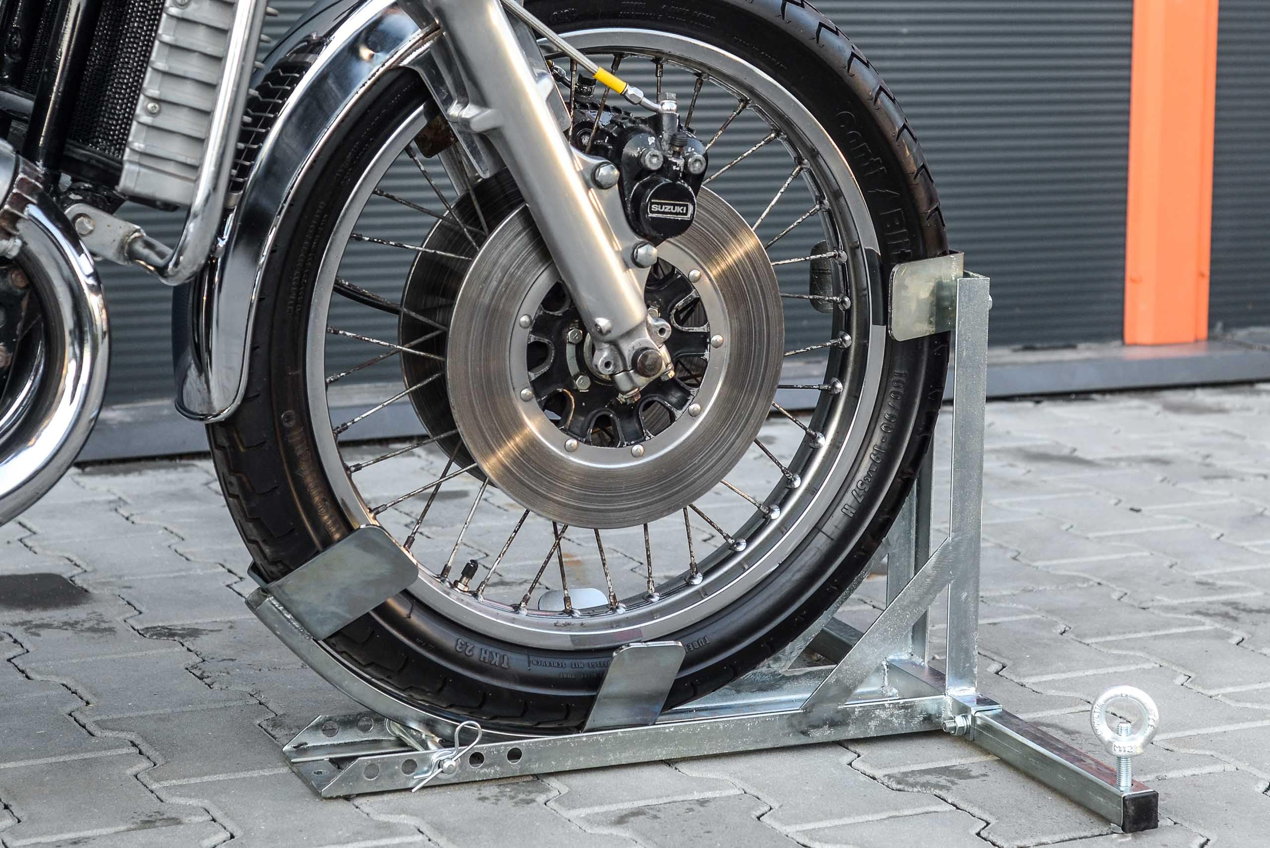 HLP Motorrad-Vorderradständer – Höhenverstellbare Radwippe Für 14–21 Zoll Reifen – Pulverbeschichtet, Stabil, Für Garage & Anhänger