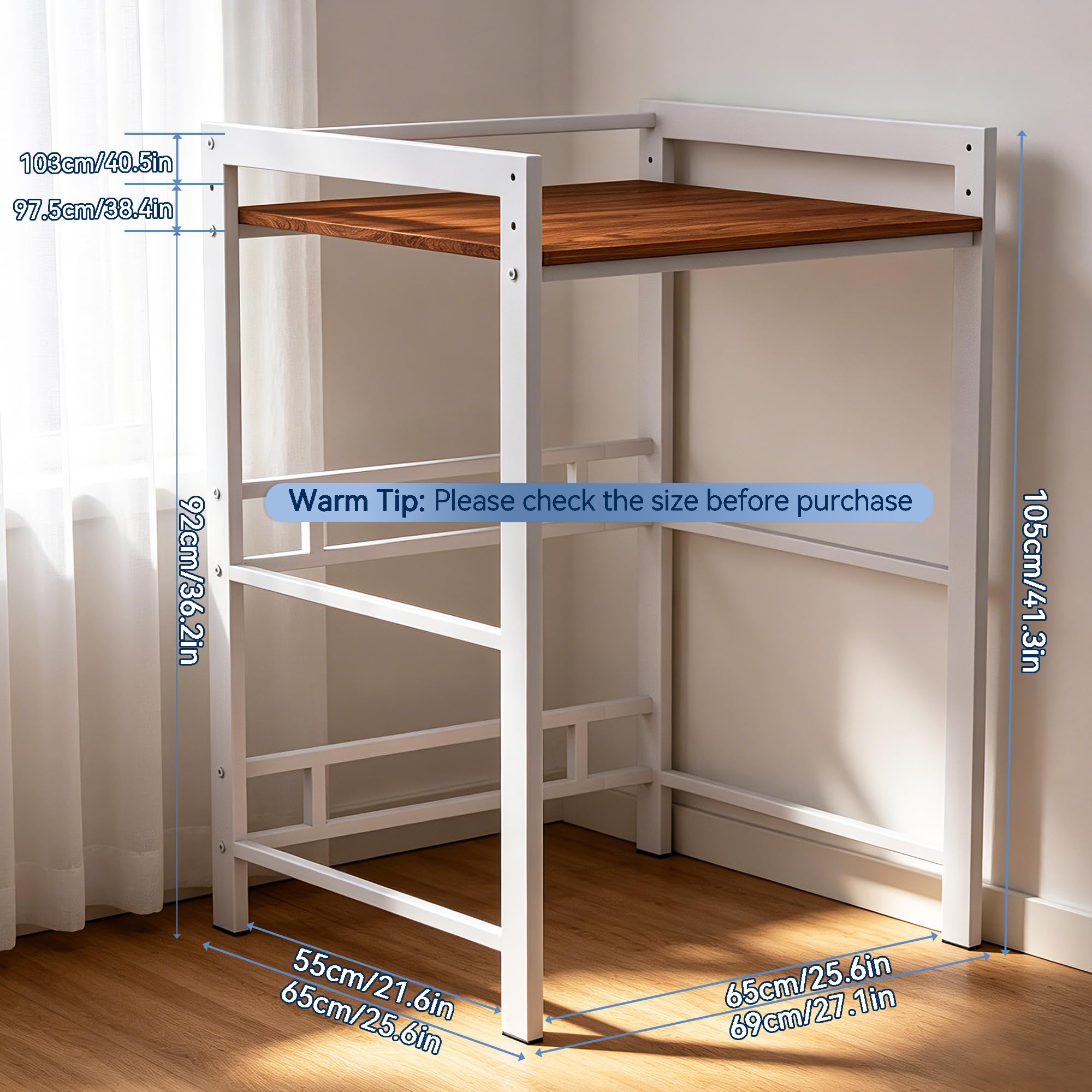 Waschmaschinenregal 3 Höhenverstellbar Waschmaschine Trockner Schrank Toilette, Regal über Waschmaschinen, 350 kg Waschmaschinenschrank für Badezimmer Waschküche 69x65x105cm (Weiß 1)