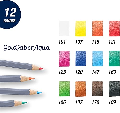 Miniatura 3 de Faber-Castell Goldfaber Aqua - Lápices de acuarela preafilados (12 unidades)
